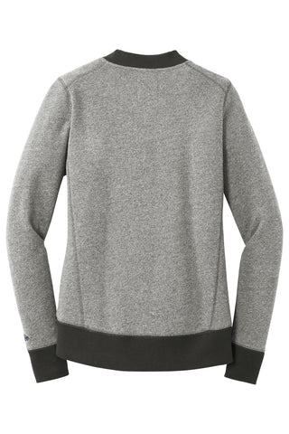 New Era Ladies French Terry Baseball Full-Zip (Light Graphite Twist/ Graphite)