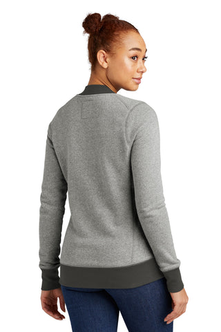 New Era Ladies French Terry Baseball Full-Zip (Light Graphite Twist/ Graphite)