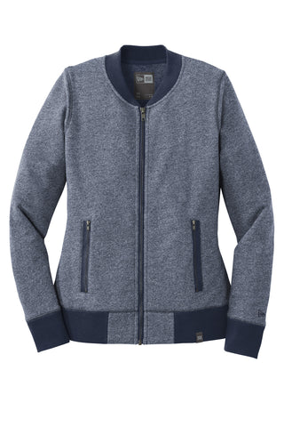 New Era Ladies French Terry Baseball Full-Zip (True Navy Twist/ True Navy)