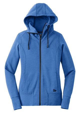 New Era Ladies Tri-Blend Fleece Full-Zip Hoodie (Royal Heather)