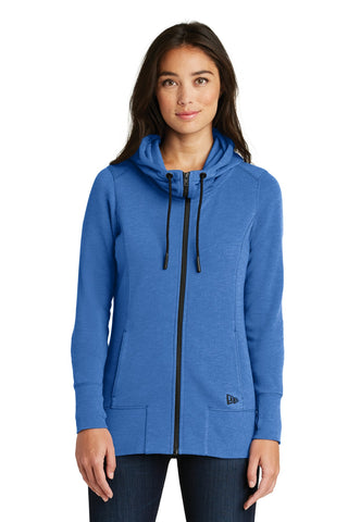 New Era Ladies Tri-Blend Fleece Full-Zip Hoodie (Royal Heather)