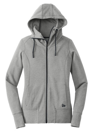 New Era Ladies Tri-Blend Fleece Full-Zip Hoodie (Shadow Grey Heather)