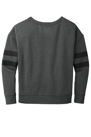 New Era Ladies Tri-Blend Fleece Varsity Crew (Black Heather)