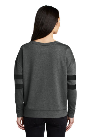 New Era Ladies Tri-Blend Fleece Varsity Crew (Black Heather)