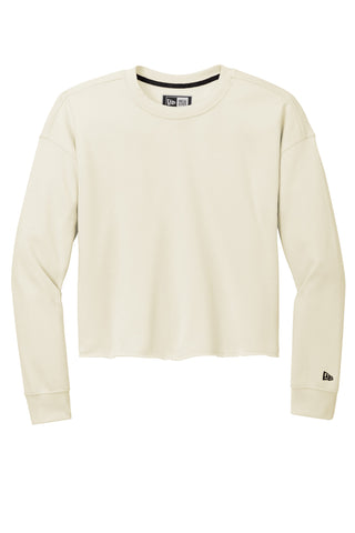 New Era Ladies Tri-Blend Fleece Crop Crew (Soft Beige)