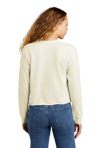 New Era Ladies Tri-Blend Fleece Crop Crew (Soft Beige)