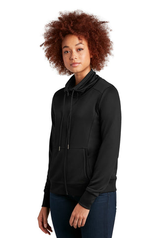 New Era Ladies Performance Terry Full-Zip Cowl (Black)