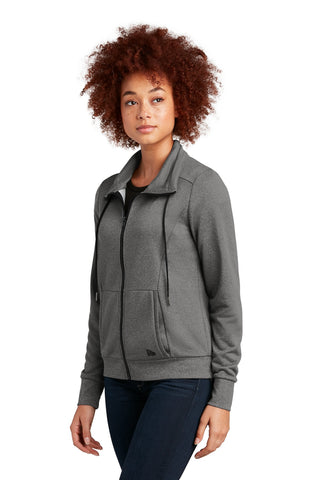 New Era Ladies Performance Terry Full-Zip Cowl (Graphite Heather)