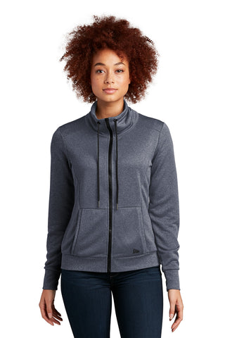 New Era Ladies Performance Terry Full-Zip Cowl (True Navy Heather)