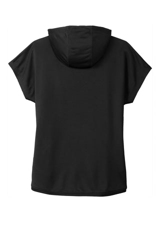 New Era Ladies Performance Terry Short Sleeve Hoodie (Black)