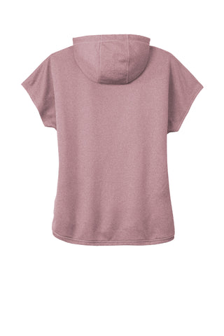 New Era Ladies Performance Terry Short Sleeve Hoodie (Dusty Mauve Heather)