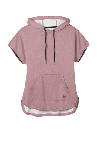 New Era Ladies Performance Terry Short Sleeve Hoodie (Dusty Mauve Heather)