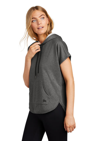 New Era Ladies Performance Terry Short Sleeve Hoodie (Graphite Heather)