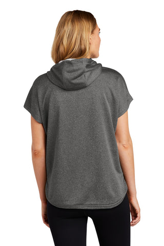 New Era Ladies Performance Terry Short Sleeve Hoodie (Graphite Heather)