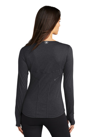 OGIO Ladies Long Sleeve Pulse Crew (Blacktop)