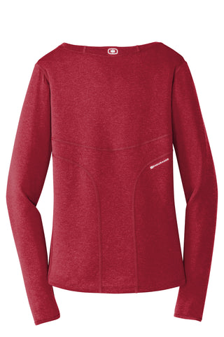 OGIO Ladies Long Sleeve Pulse Crew (Ripped Red)