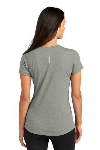 OGIO Ladies Peak V-Neck Tee (Gear Grey Heather)