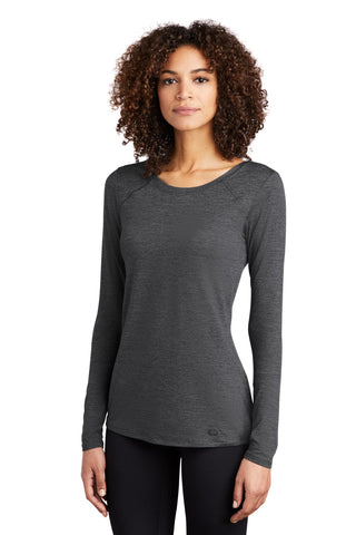 OGIO Ladies Force Long Sleeve Tee (Blacktop Heather)