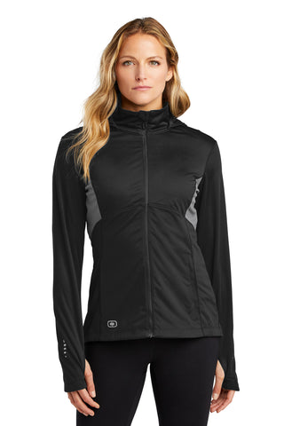 OGIO Ladies Pivot Soft Shell (Blacktop/ Gear Grey)