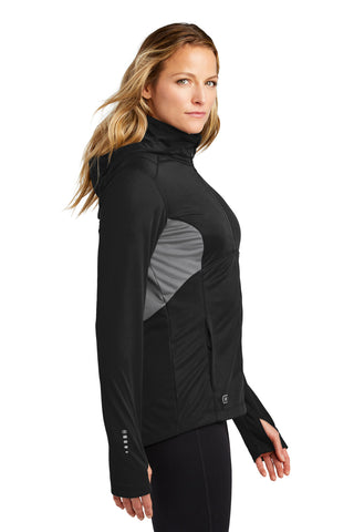 OGIO Ladies Pivot Soft Shell (Blacktop/ Gear Grey)