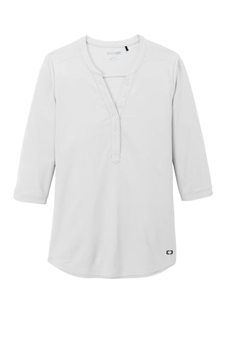 OGIO Ladies Jewel Henley (Bright White)