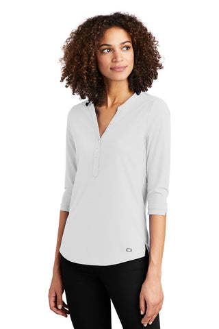 OGIO Ladies Jewel Henley (Bright White)