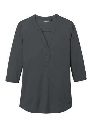 OGIO Ladies Jewel Henley (Diesel Grey)