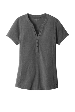 OGIO Ladies Tread Henley (Blacktop Heather)