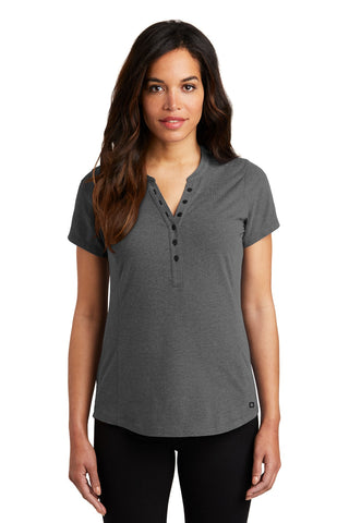 OGIO Ladies Tread Henley (Blacktop Heather)