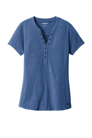 OGIO Ladies Tread Henley (Blue Heather)