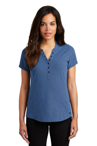 OGIO Ladies Tread Henley (Blue Heather)