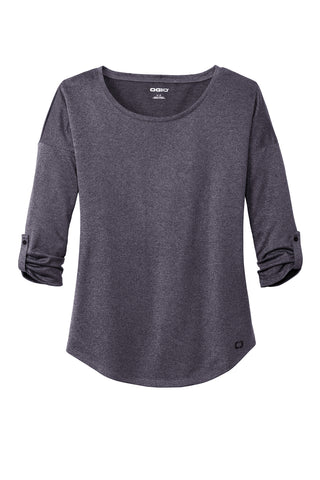 OGIO Ladies Gravitate Scoop 3/4-Sleeve (Navy Heather)