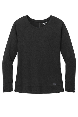 OGIO Ladies Command Long Sleeve Scoop Neck (Blacktop)