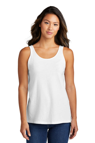 Port & Company Ladies Beach Wash Garment-Dyed Tank (White)