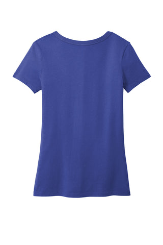 Port & Company Ladies Beach Wash Garment-Dyed V-Neck Tee (Blue Iris)