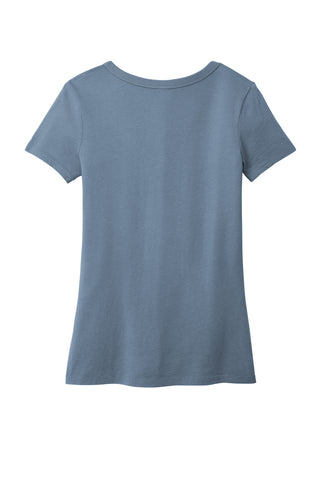 Port & Company Ladies Beach Wash Garment-Dyed V-Neck Tee (Faded Denim)