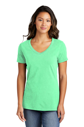 Port & Company Ladies Beach Wash Garment-Dyed V-Neck Tee (Jadeite)