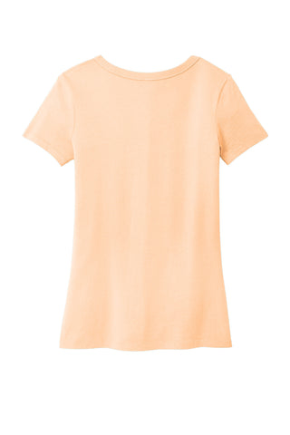 Port & Company Ladies Beach Wash Garment-Dyed V-Neck Tee (Peach)