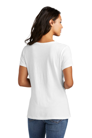 Port & Company Ladies Beach Wash Garment-Dyed V-Neck Tee (White)