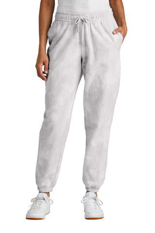 Port & Company Ladies Beach Wash Cloud Tie-Dye Sweatpant (Dove Grey)