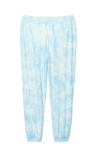 Port & Company Ladies Beach Wash Cloud Tie-Dye Sweatpant (Glacier)