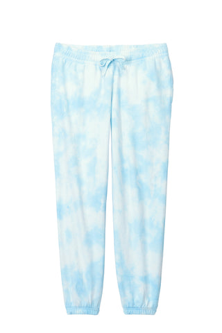 Port & Company Ladies Beach Wash Cloud Tie-Dye Sweatpant (Glacier)