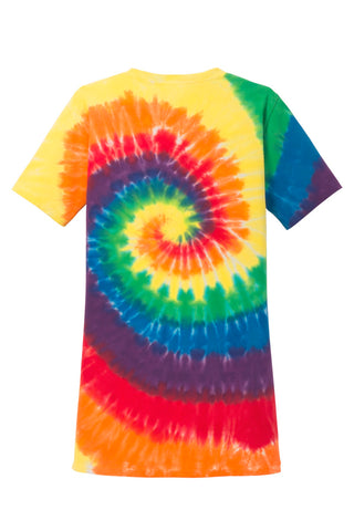 Port & Company Ladies Tie-Dye V-Neck Tee (Rainbow)