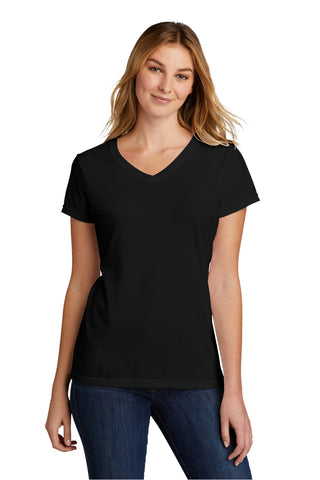 Port & Company Ladies Tri-Blend V-Neck Tee (Black)