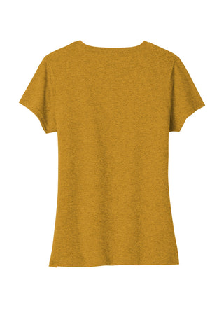 Port & Company Ladies Tri-Blend V-Neck Tee (Ochre Yellow Heather)