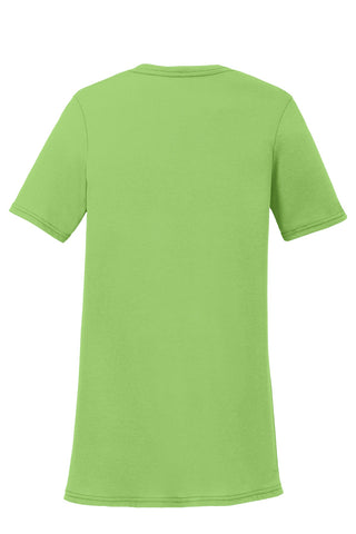 Port & Company Ladies Performance Blend V-Neck Tee (Lime)