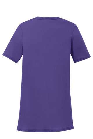 Port & Company Ladies Performance Blend V-Neck Tee (Purple)