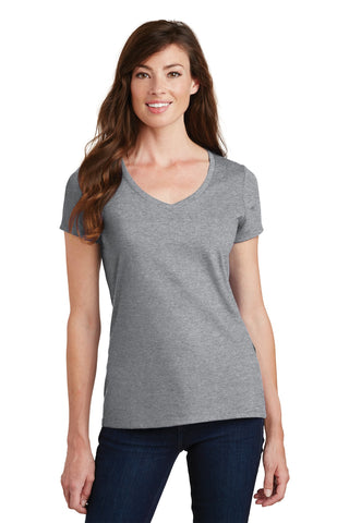 Port & Company Ladies Fan Favorite V-Neck Tee (Athletic Heather)