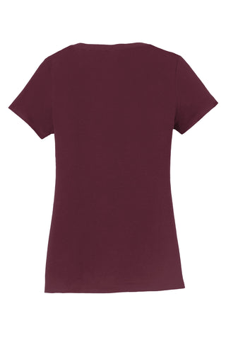 Port & Company Ladies Fan Favorite V-Neck Tee (Athletic Maroon)