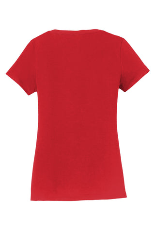 Port & Company Ladies Fan Favorite V-Neck Tee (Bright Red)